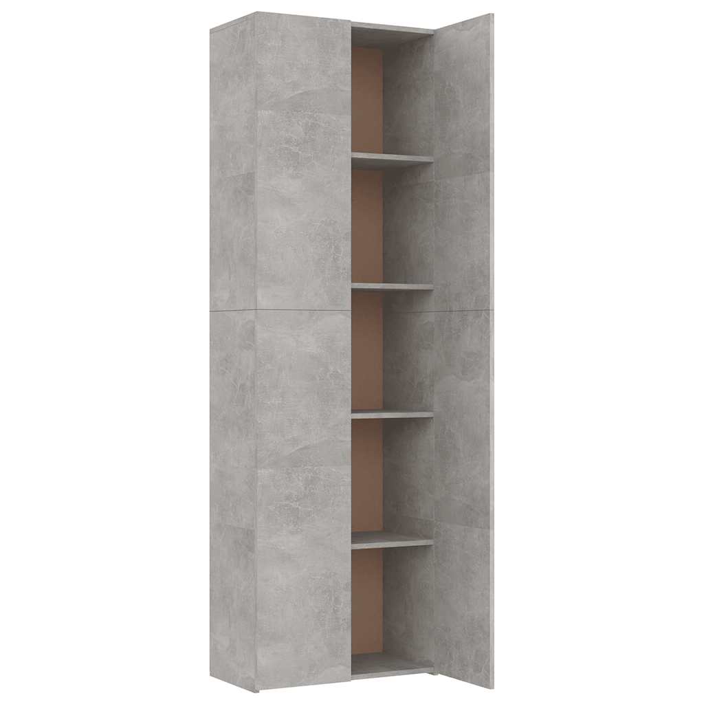 Office Cabinet | Concrete grey | Engineered wood | Tall storage