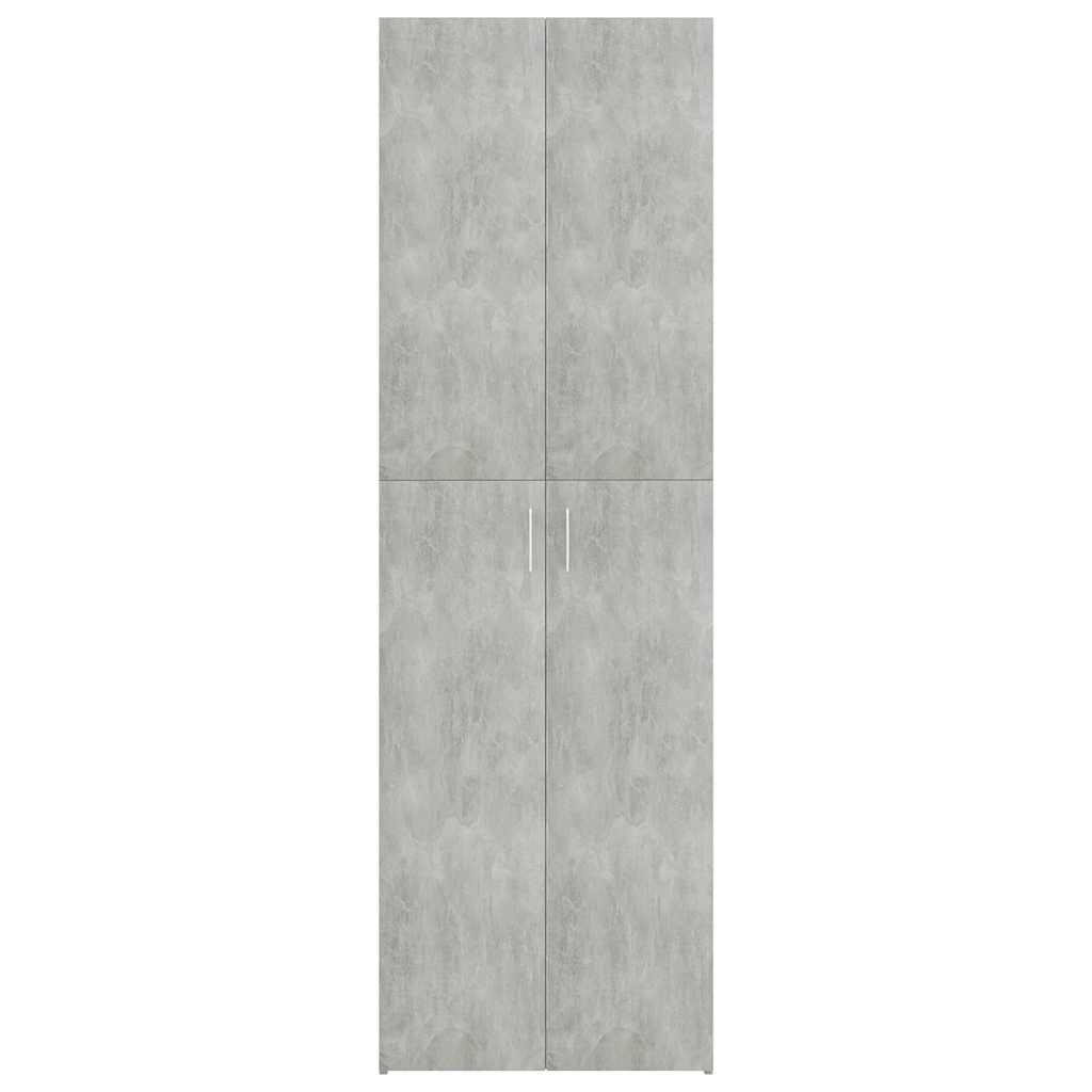 800301 vidaXL Office Cabinet Concrete Grey 60x32x190 cm Engineered Wood