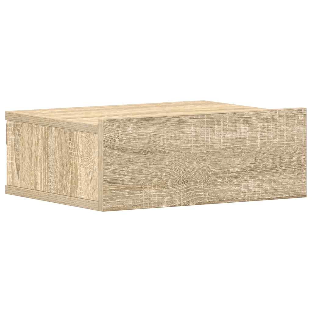 Floating Nightstands 2 pcs Sonoma Oak 40x30x15 cm Engineered Wood