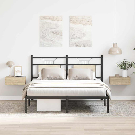 Floating Nightstands 2 pcs Sonoma Oak 40x30x15 cm Engineered Wood