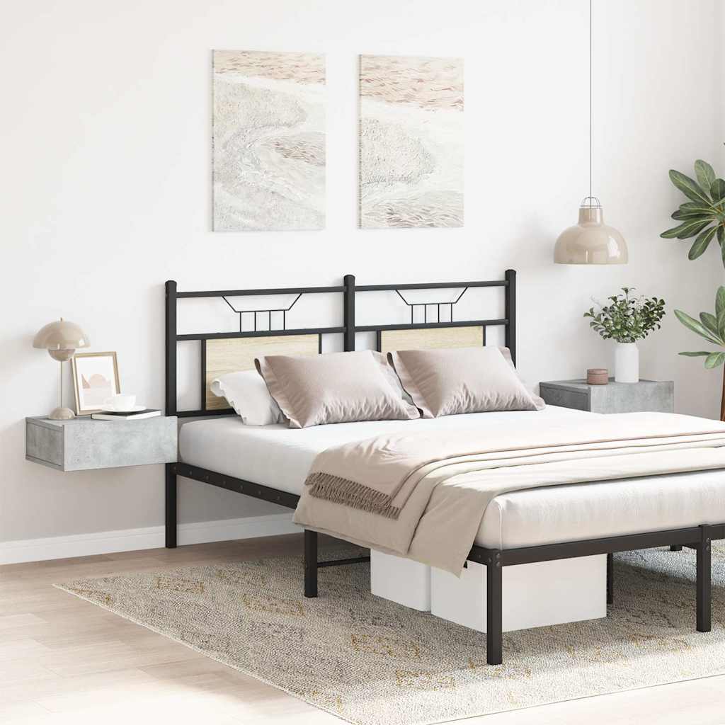 Floating Nightstands 2 pcs Concrete Grey 40x30x15 cm