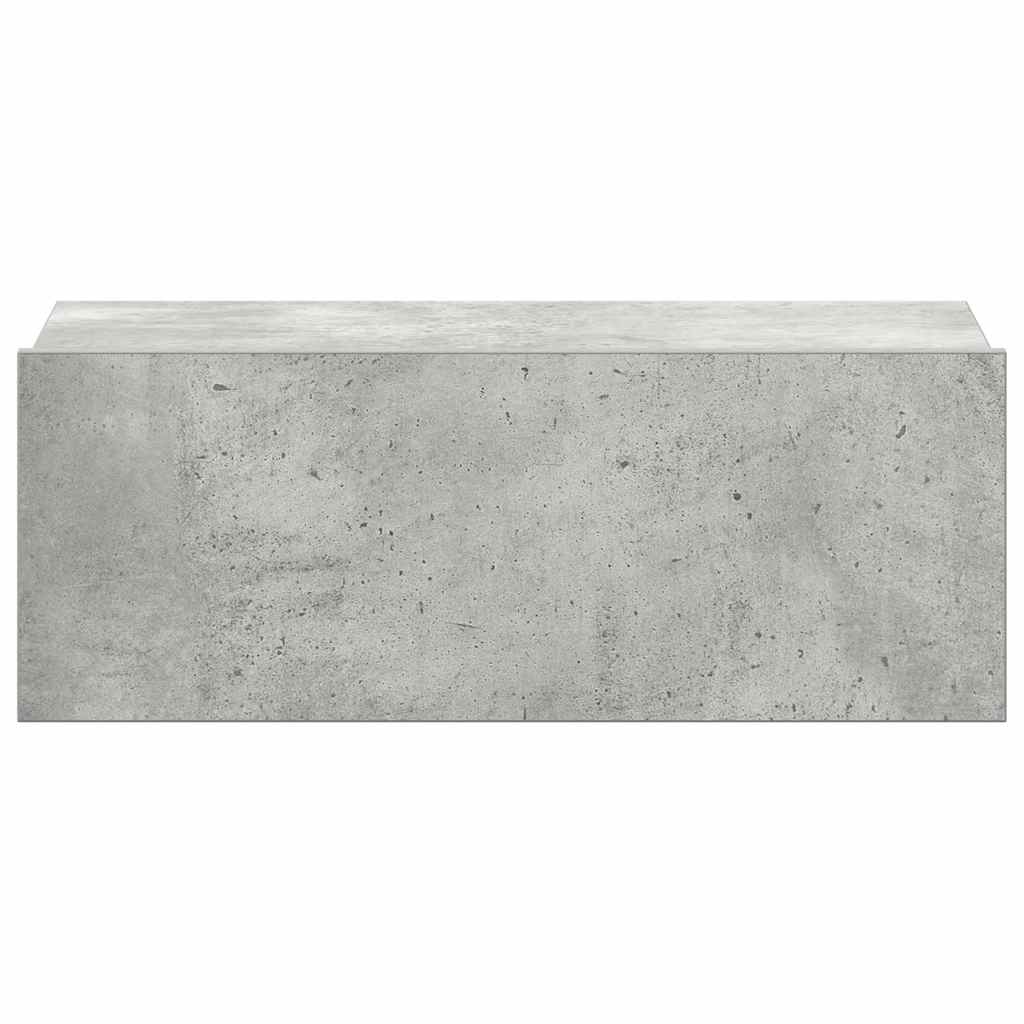 Floating Nightstands 2 pcs Concrete Grey 40x30x15 cm