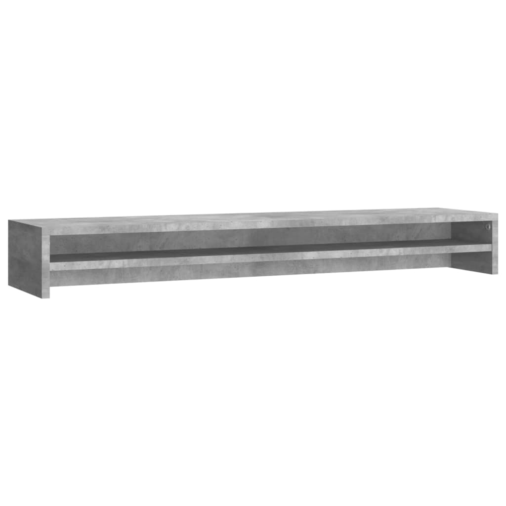 vidaXL Monitor Stand Concrete Grey 100x24x13 cm Engineered Wood