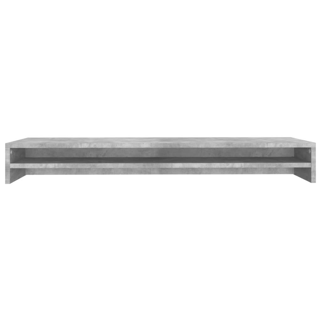 vidaXL Monitor Stand Concrete Grey 100x24x13 cm Engineered Wood