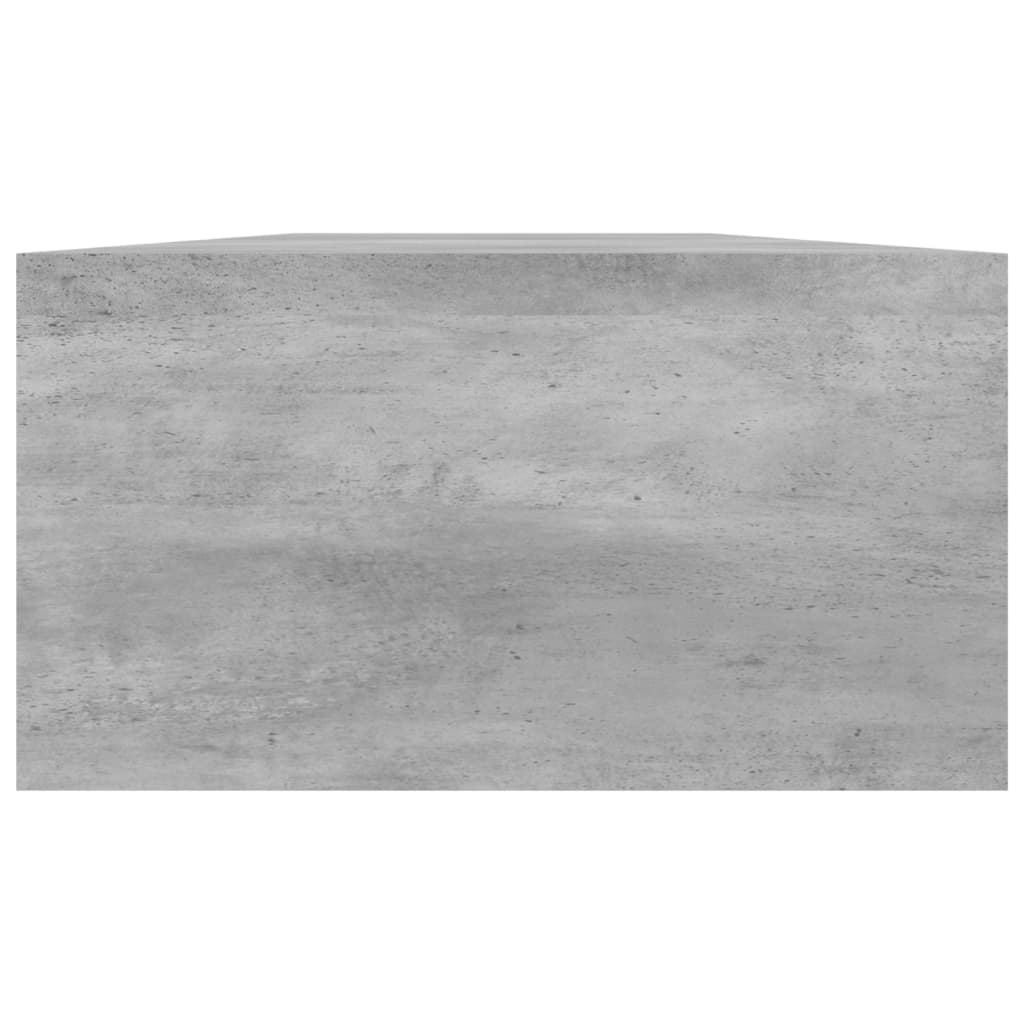 vidaXL Monitor Stand Concrete Grey 100x24x13 cm Engineered Wood