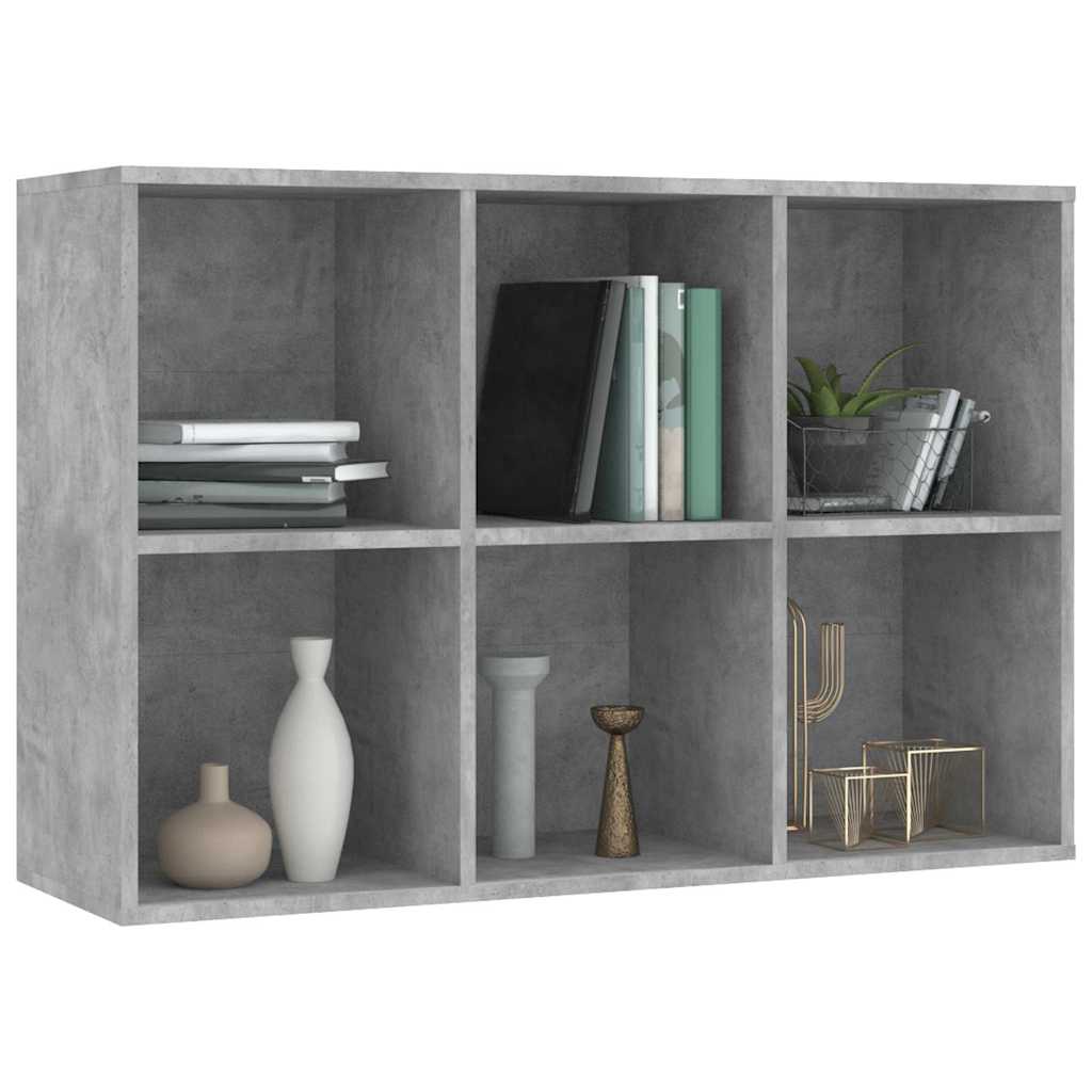 Book Cabinet/Sideboard Concrete Grey 66x30x98cm Engineered Wood