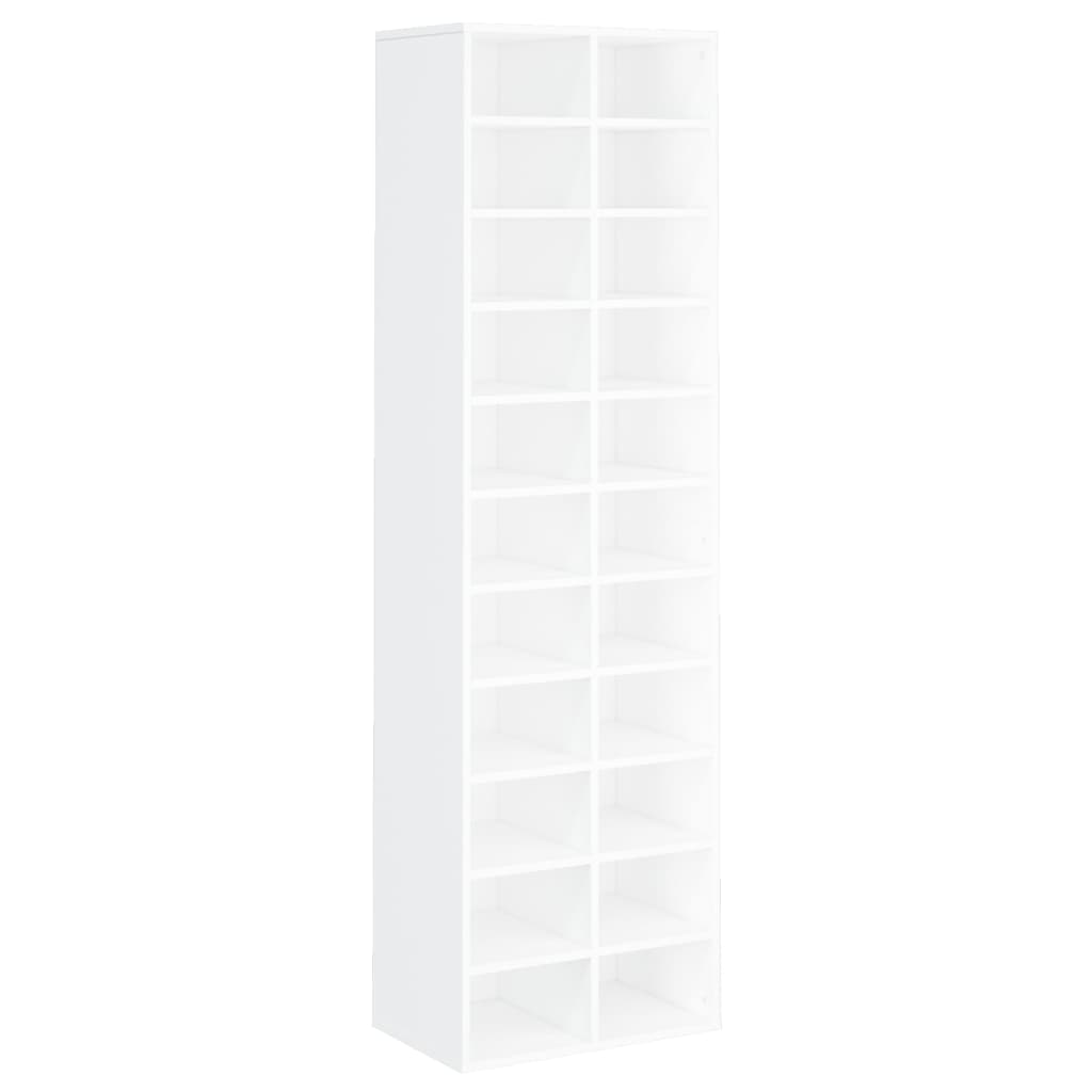 vidaXL Shoe Cabinet White 54x34x183 cm Engineered Wood