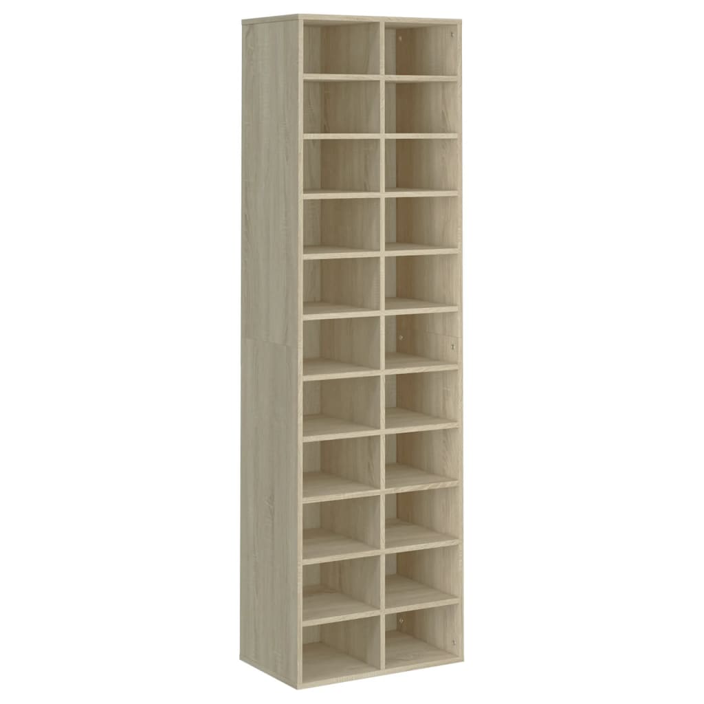 vidaXL Shoe Cabinet Sonoma Oak 54x34x183 cm Engineered Wood