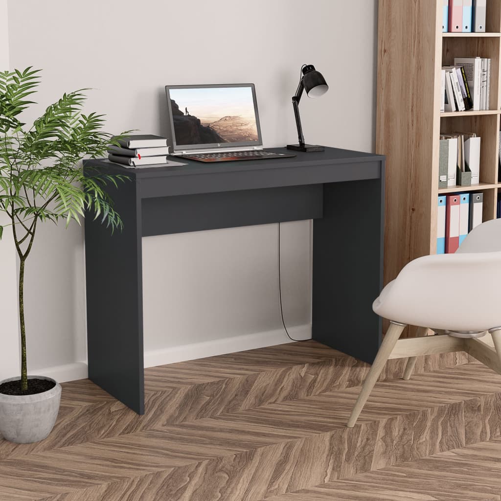 vidaXL Desk Grey 90x40x72 cm Engineered Wood