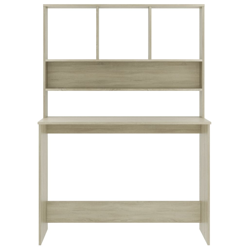 Desk | Sonoma Oak | Engineered Wood | Medium | Desk | Rectangular