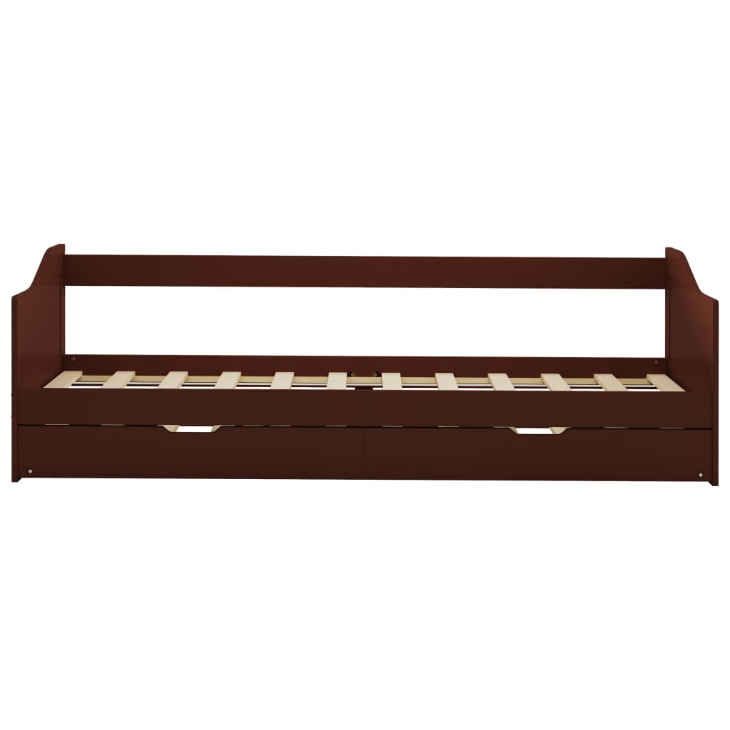 Sofa Bed Frame | Dark Brown | Pine wood, Plywood slats | 90x200 cm