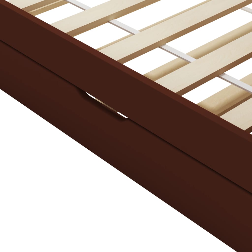 Sofa Bed Frame | Dark Brown | Pine wood, Plywood slats | 90x200 cm