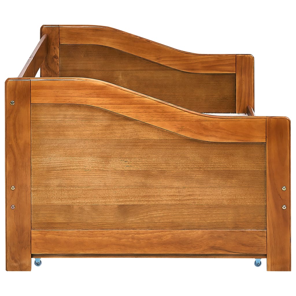 Pull-out Sofa Bed Frame without Mattress Honey Brown 90x200 cm