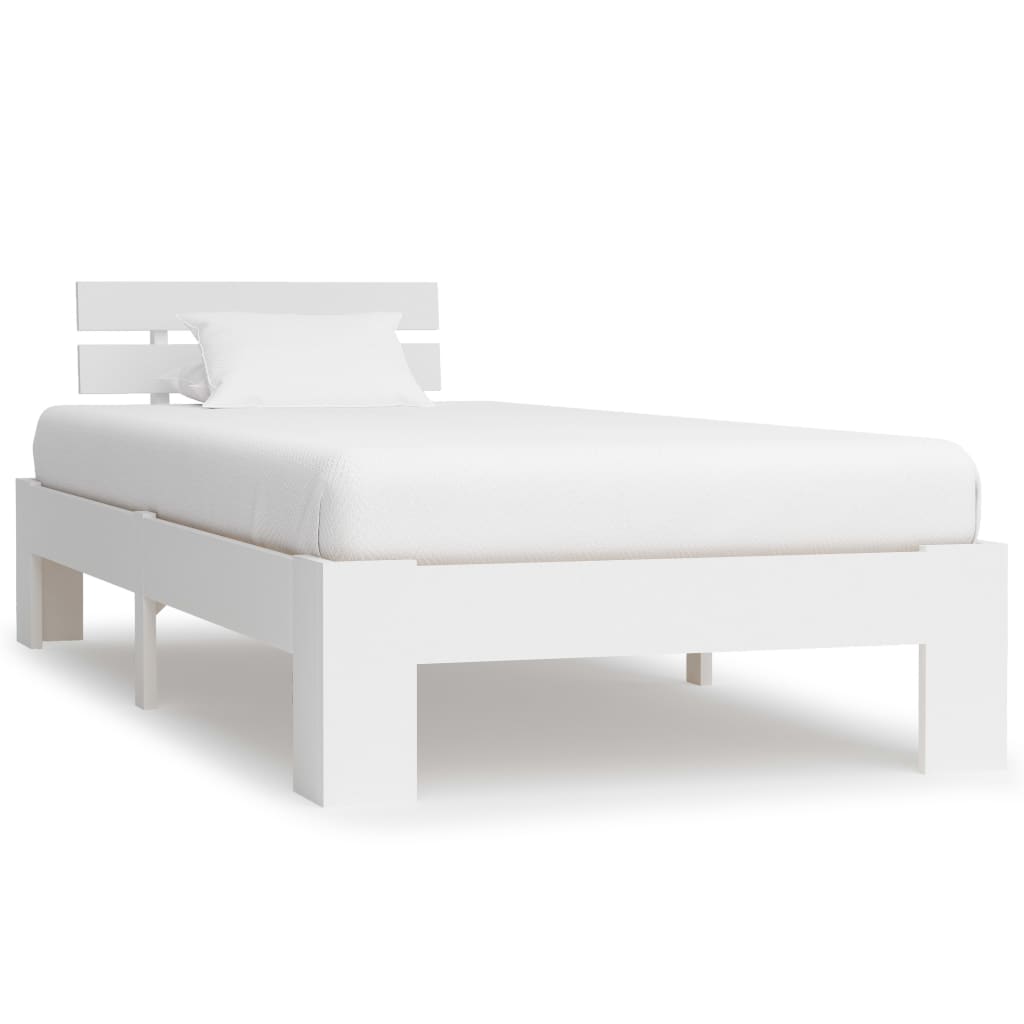 Bed Frame | White | Solid pine wood, plywood | Single | Durable