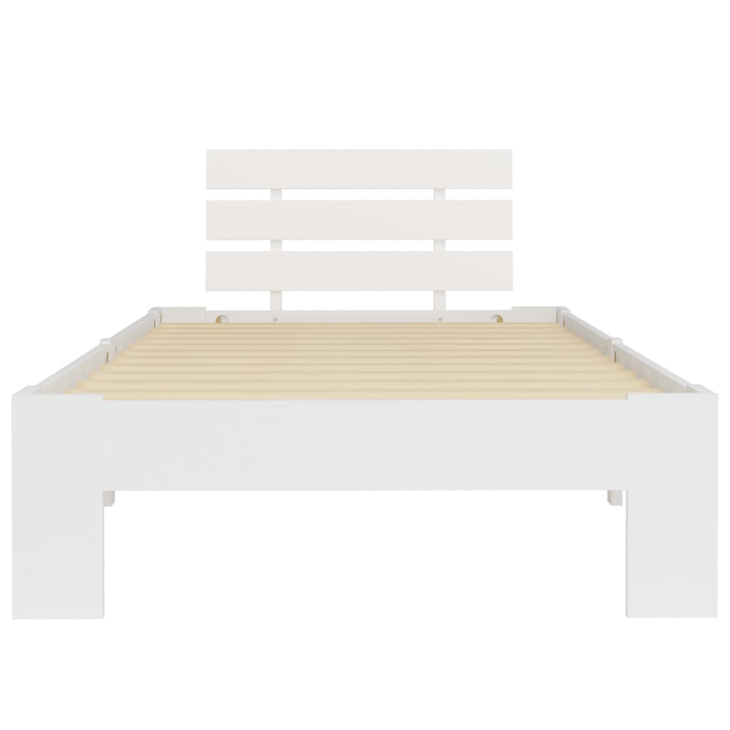 Bed Frame | White | Solid pine wood, plywood | Single | Durable