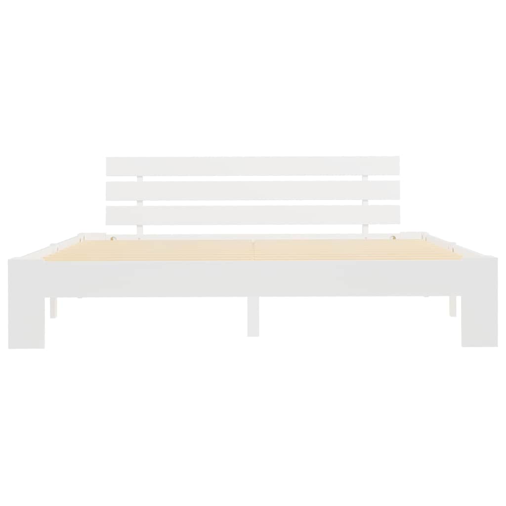 Bed Frame without Mattress White 180x200cm Solid Wood Pine