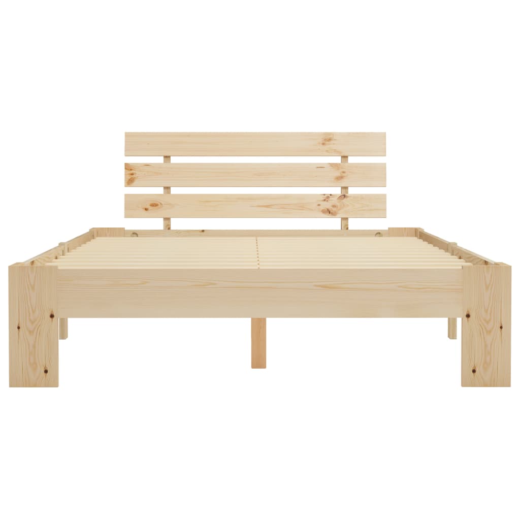 Bed Frame without Mattress Solid Pine Wood 120x200 cm