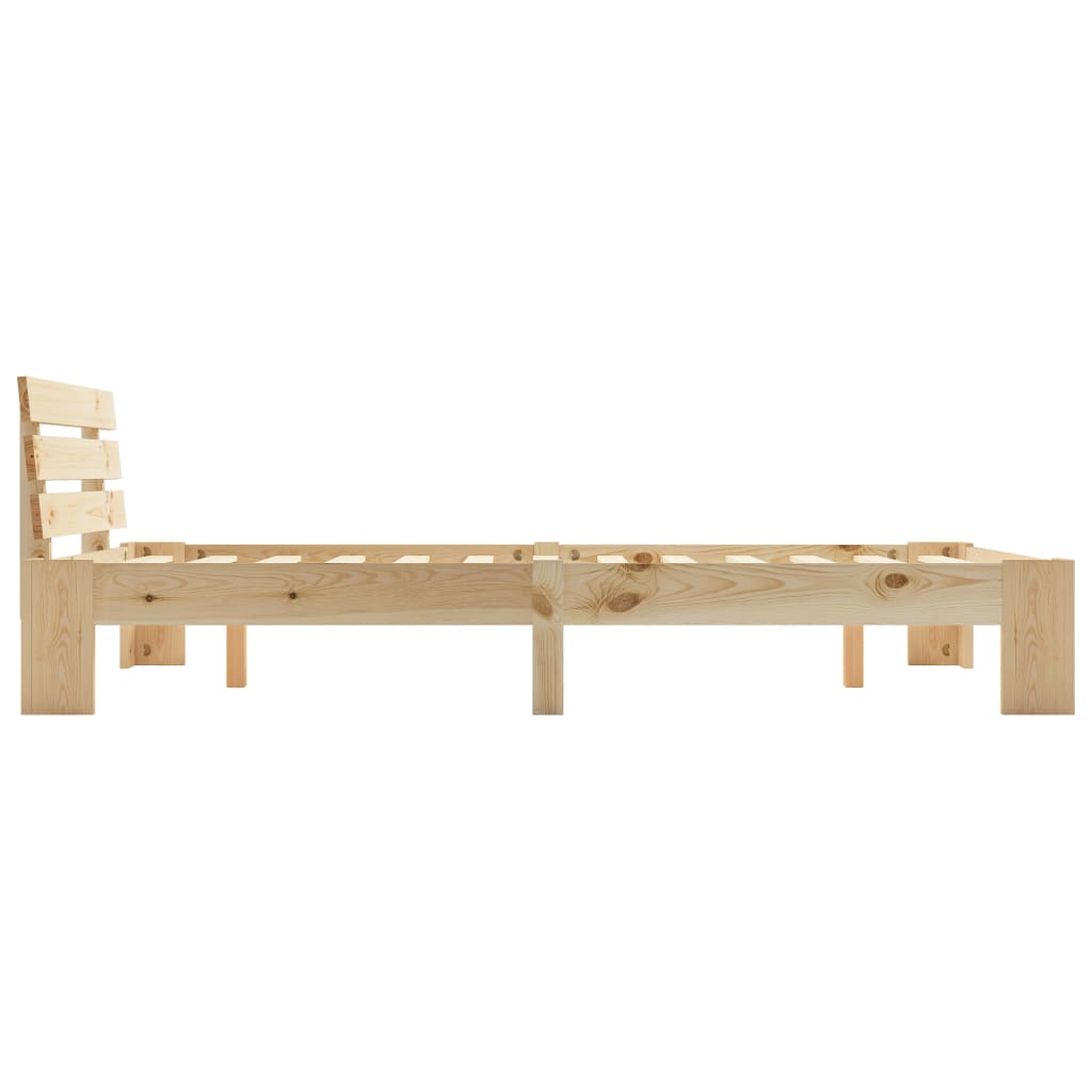 Bed Frame without Mattress Solid Pine Wood 120x200 cm