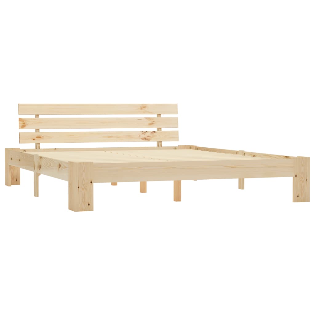 Bed Frame without Mattress 160x200cm Solid Wood Pine