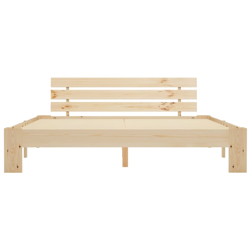 Bed Frame without Mattress 160x200cm Solid Wood Pine