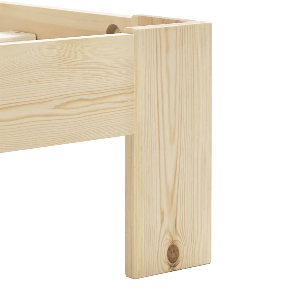 Bed Frame without Mattress 160x200cm Solid Wood Pine
