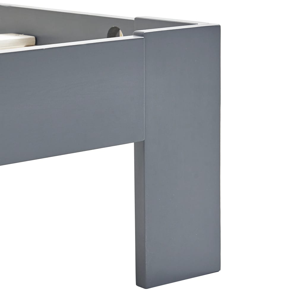 Bed Frame | Grey | Solid pine wood and plywood | Single | Durable