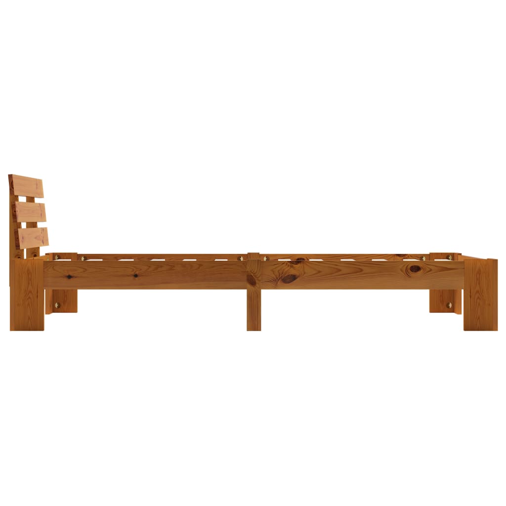 Bed Frame | Honey Brown | Solid pine wood, Plywood | Single | Durable