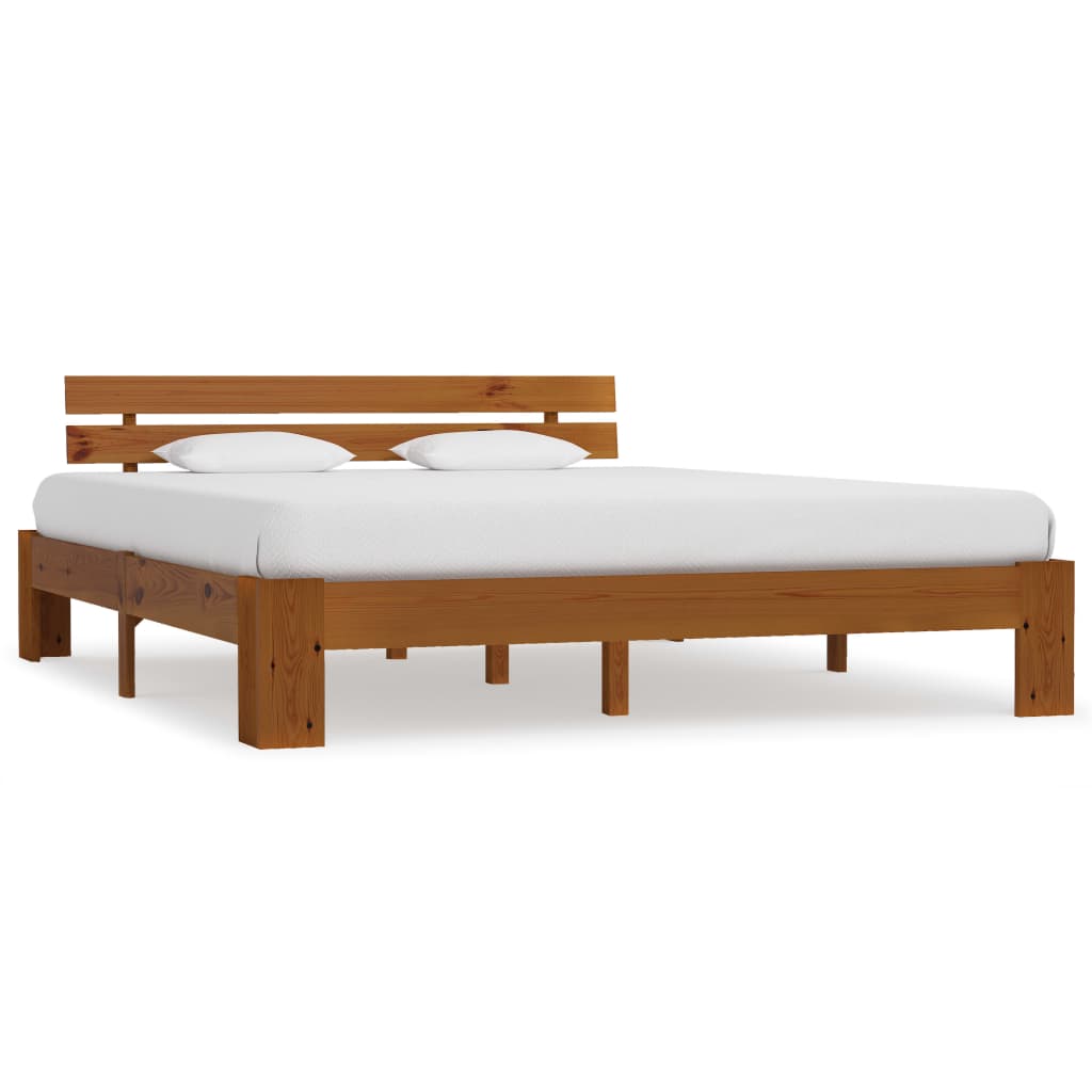 vidaXL Bed Frame without Mattress Honey Brown 180x200cm Solid Wood Pine