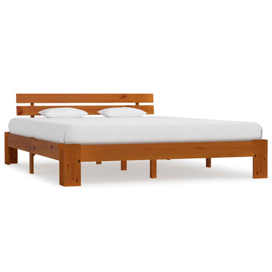 vidaXL Bed Frame without Mattress Honey Brown 180x200cm Solid Wood Pine