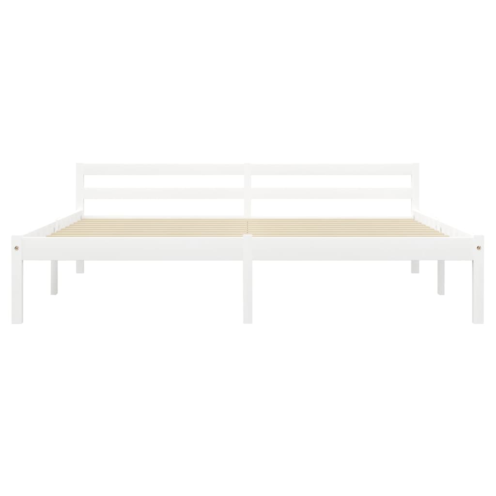 Bed Frame | White | Solid pine wood, plywood | 160x200 cm | Durable