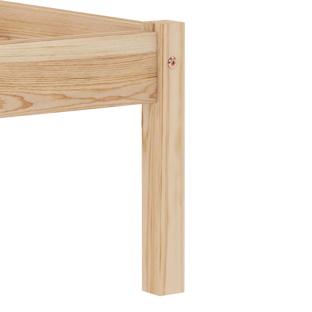 Bed Frame without Mattress Solid Pine Wood 120x200 cm