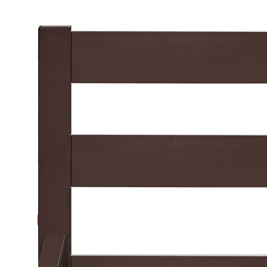 Bed Frame | Dark brown | Solid pine wood | Double | Durable | Bed Frame
