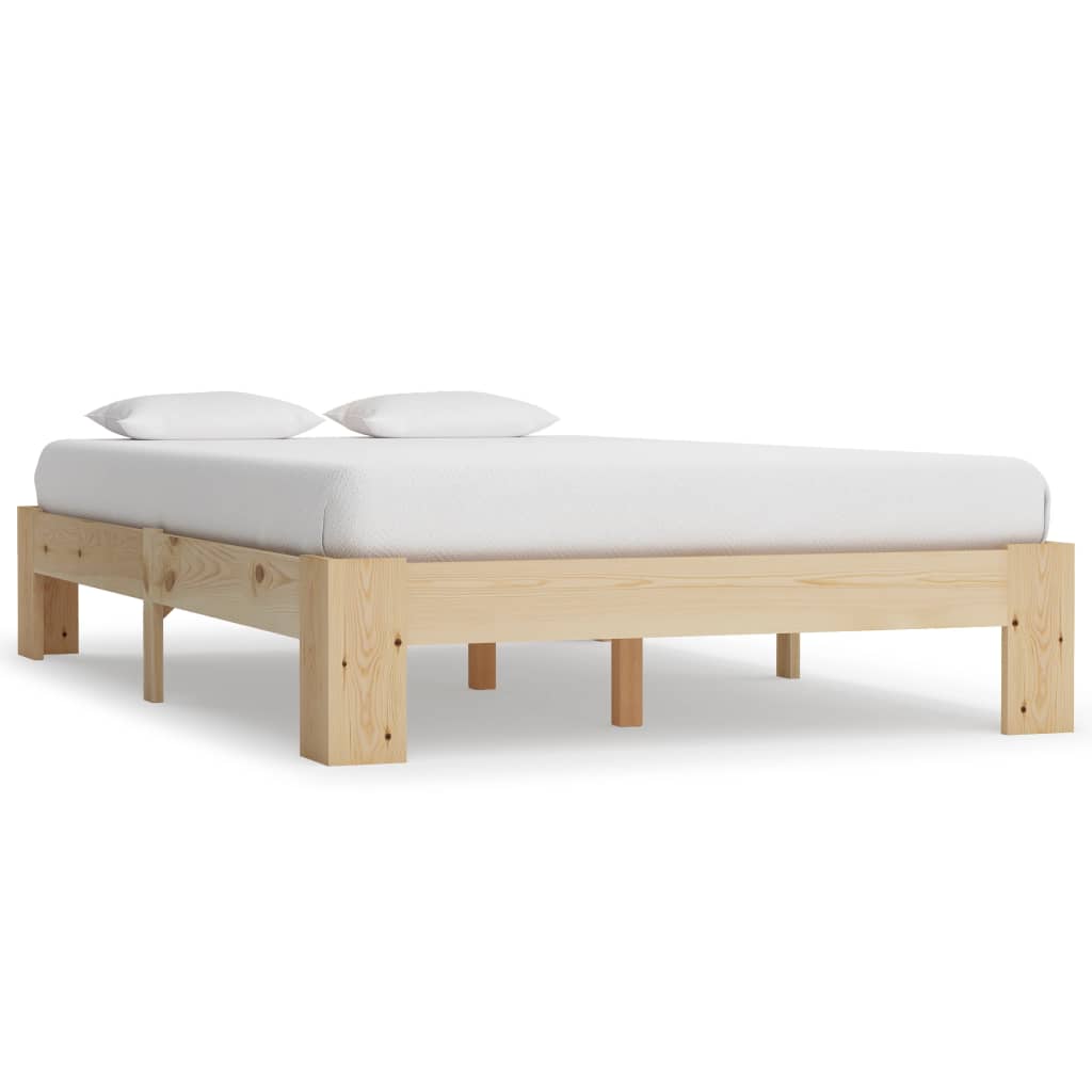 vidaXL Bed Frame without Mattress Solid Pine Wood 120x200 cm