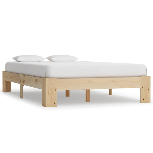 vidaXL Bed Frame without Mattress Solid Pine Wood 120x200 cm