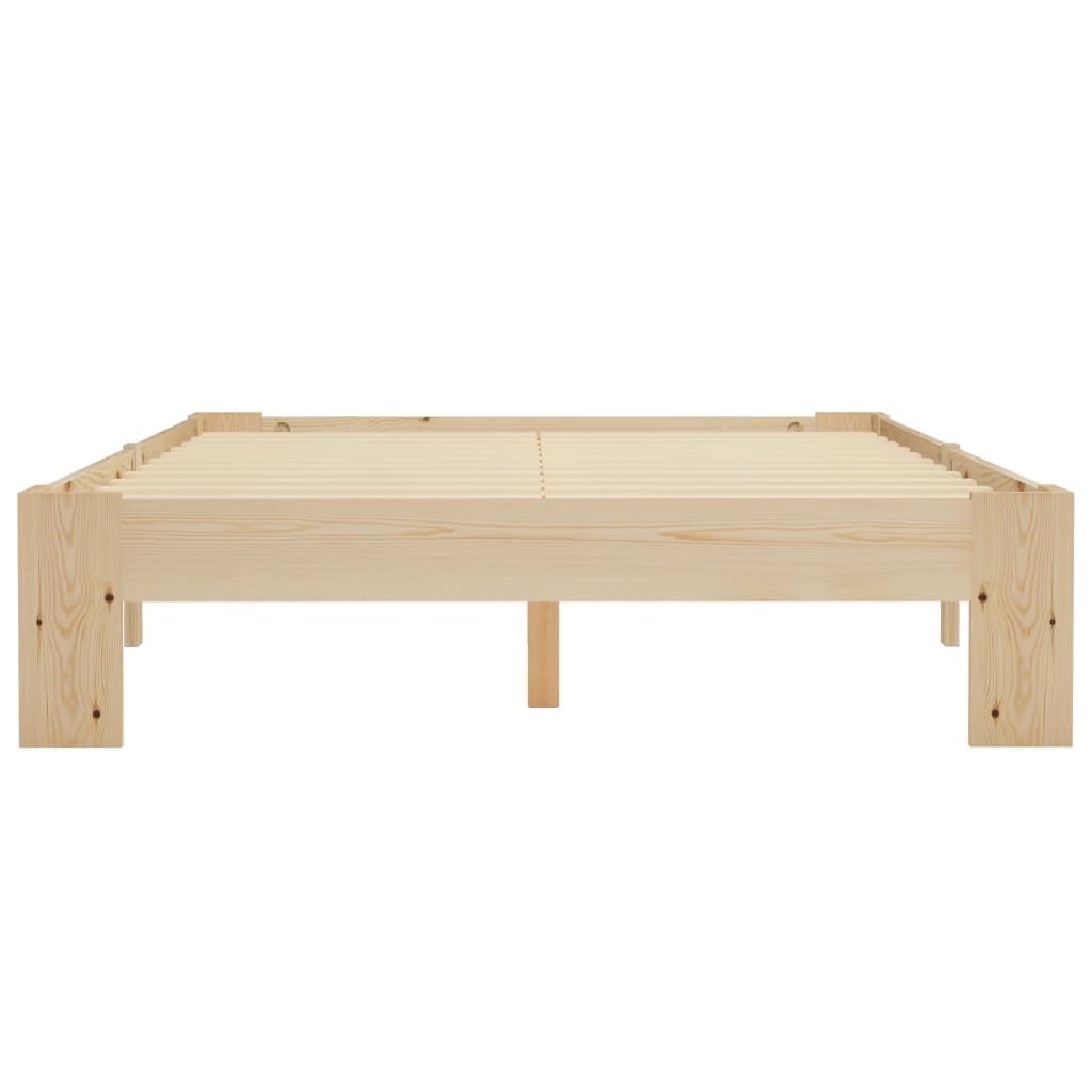 vidaXL Bed Frame without Mattress Solid Pine Wood 120x200 cm