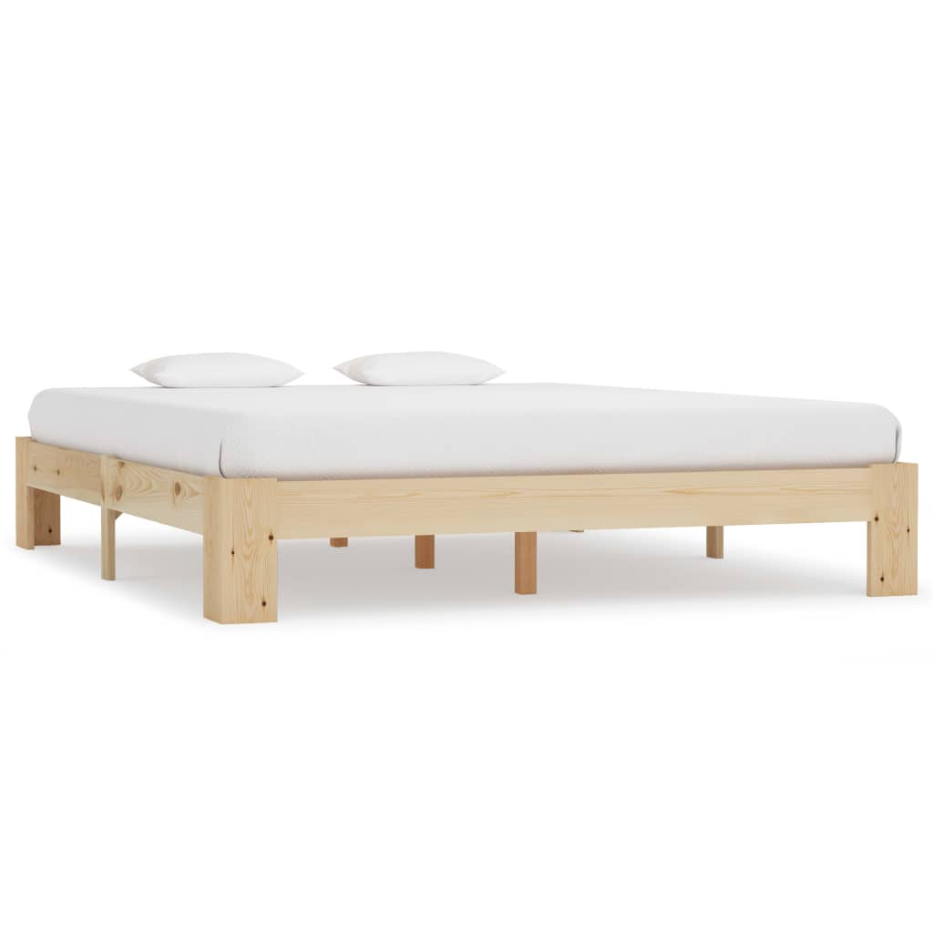 vidaXL Bed Frame without Mattress Solid Pine Wood 180x200 cm Super King