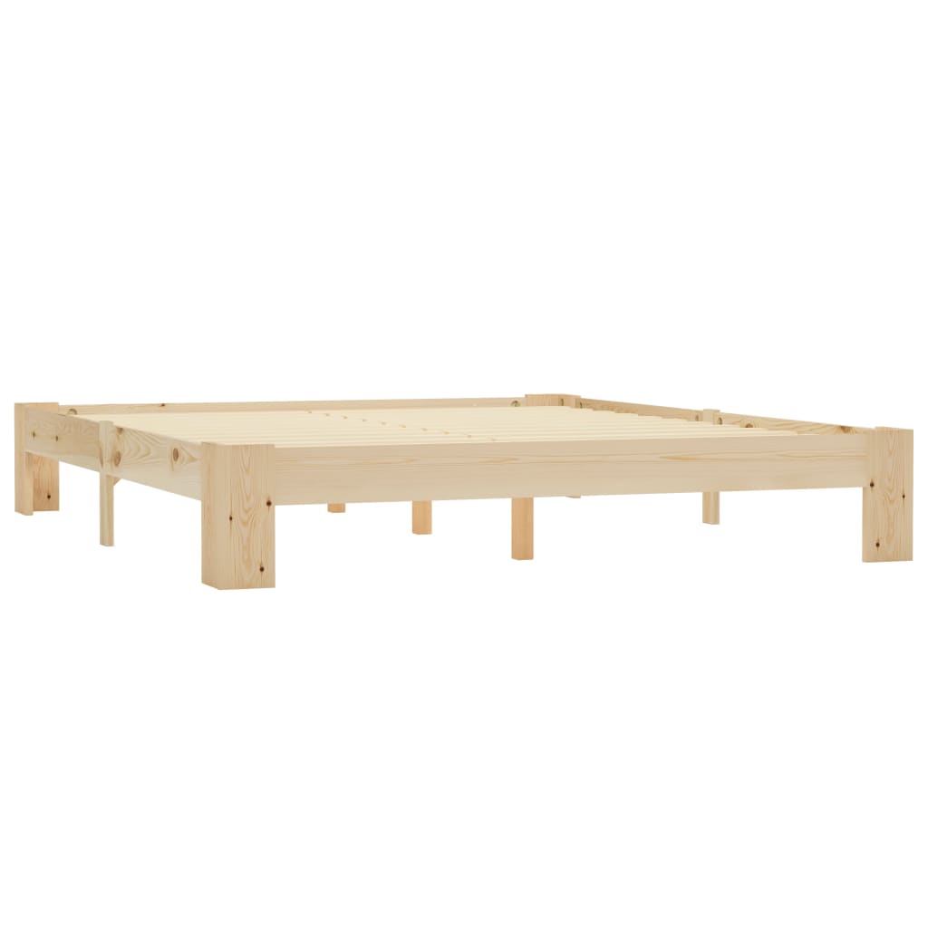 vidaXL Bed Frame without Mattress Solid Pine Wood 180x200 cm Super King