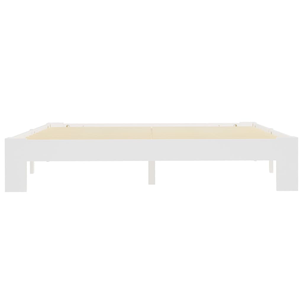 vidaXL Bed Frame without Mattress White Solid Pine Wood 180x200 cm Super King