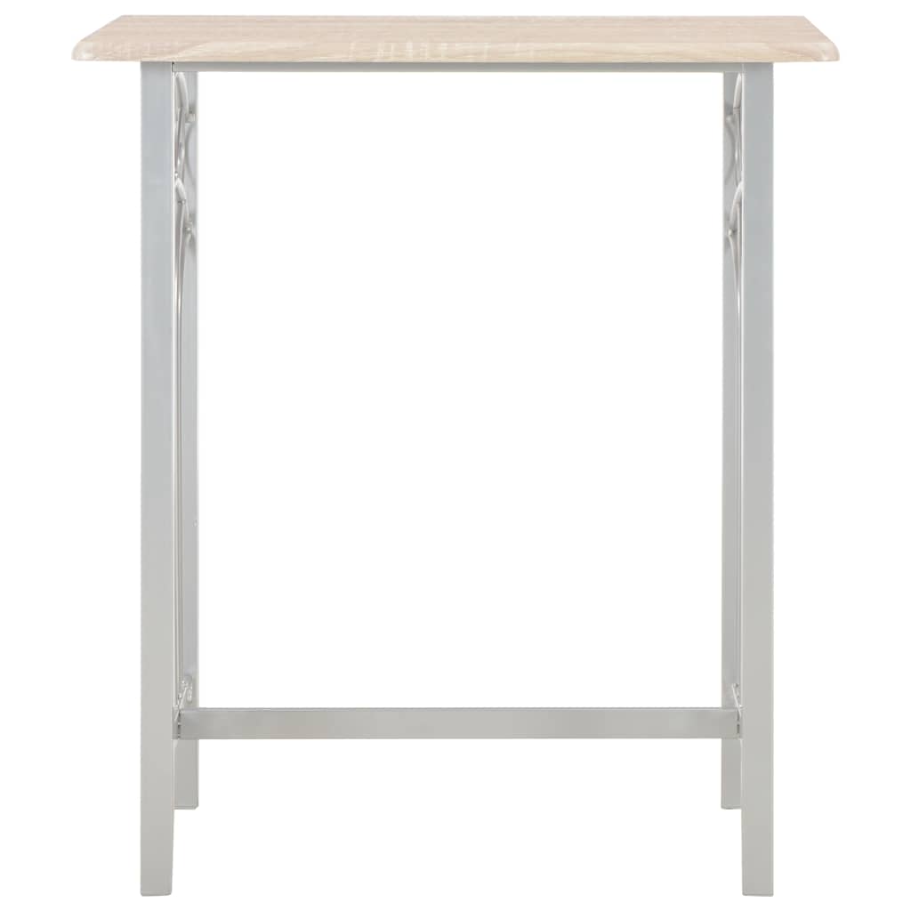 284398 vidaXL 3 Piece Bar Set Wood and Steel