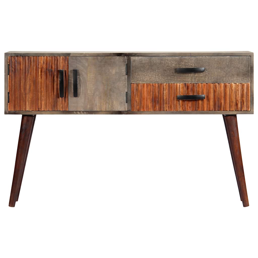 282742 vidaXL Console Table Grey 120x35x75 cm Solid Rough Mango Wood