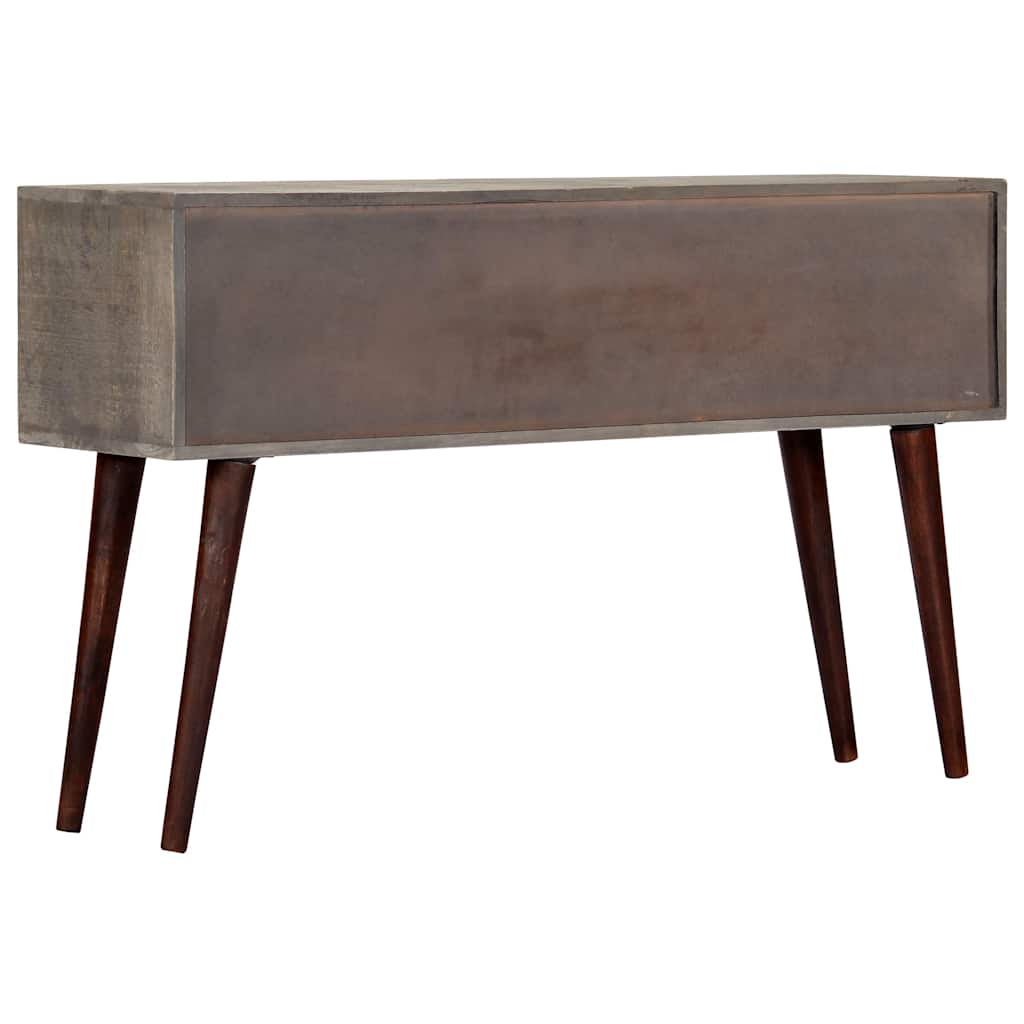 282742 vidaXL Console Table Grey 120x35x75 cm Solid Rough Mango Wood