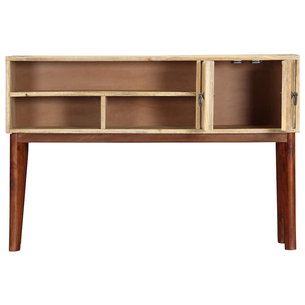 282746 vidaXL Console Table 115x30x76 cm Solid Rough Mango Wood