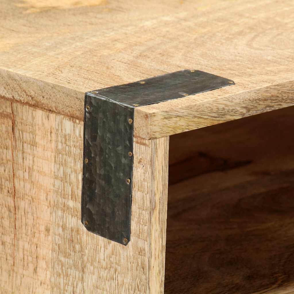 282746 vidaXL Console Table 115x30x76 cm Solid Rough Mango Wood