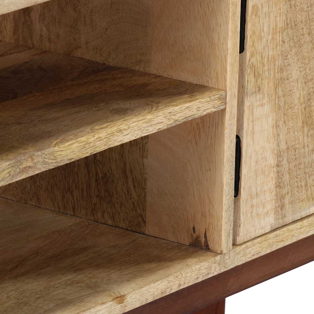 282746 vidaXL Console Table 115x30x76 cm Solid Rough Mango Wood