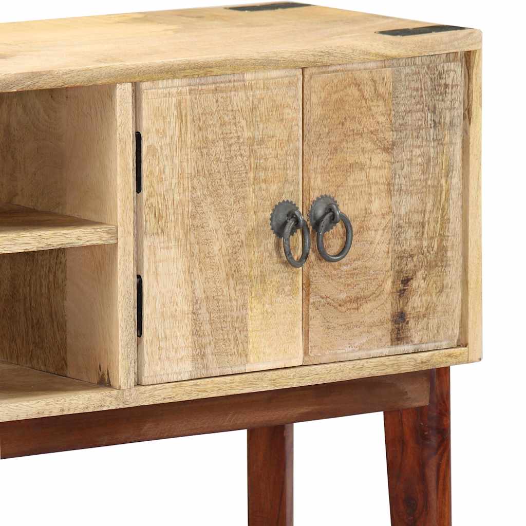 282746 vidaXL Console Table 115x30x76 cm Solid Rough Mango Wood