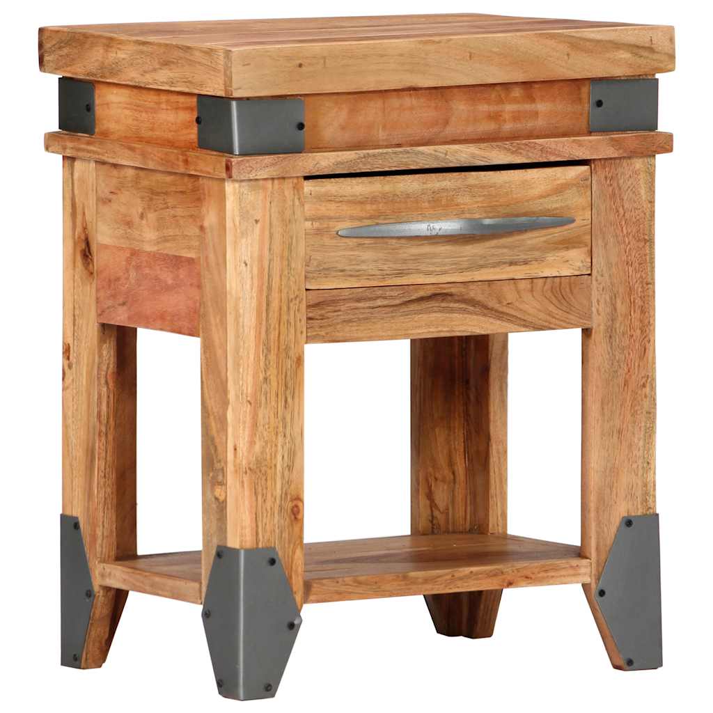 282749 vidaXL Bedside Cabinet 40x30x51 cm Solid Acacia Wood
