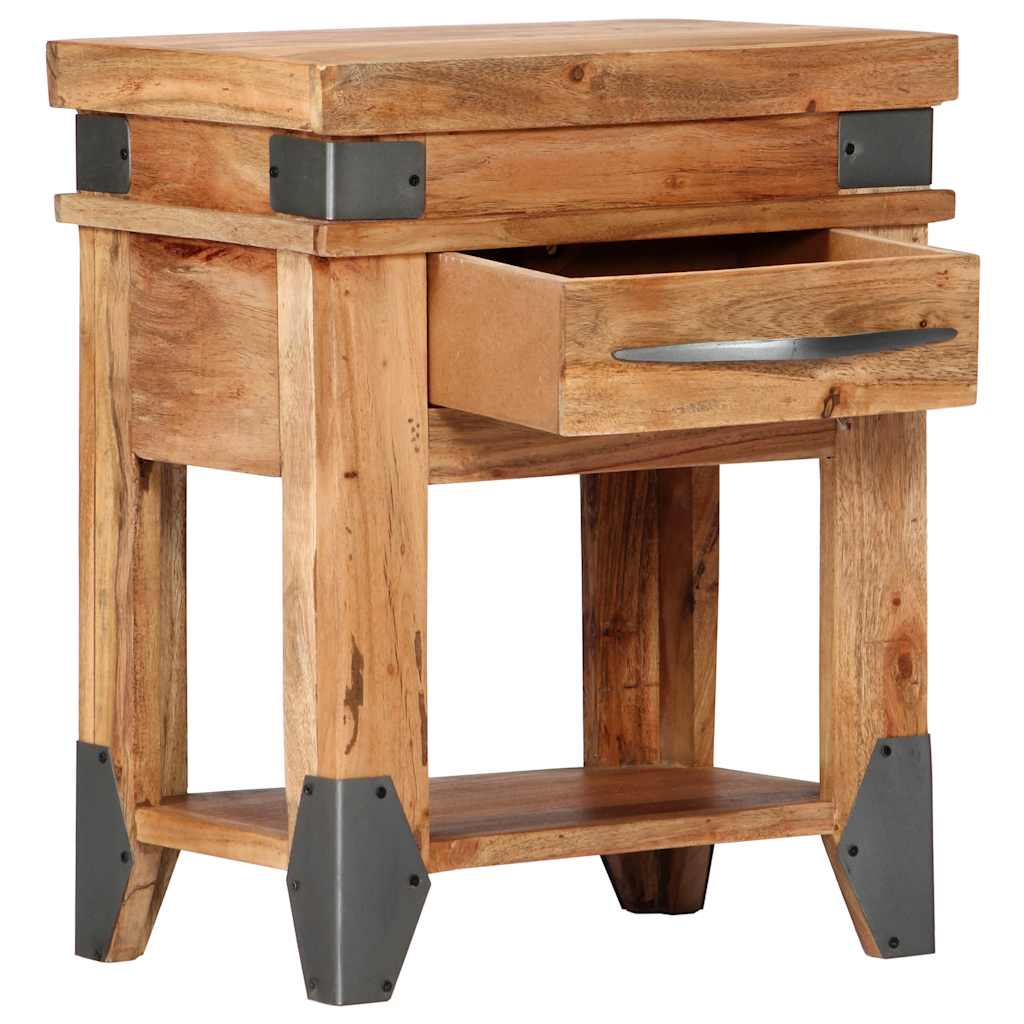 282749 vidaXL Bedside Cabinet 40x30x51 cm Solid Acacia Wood