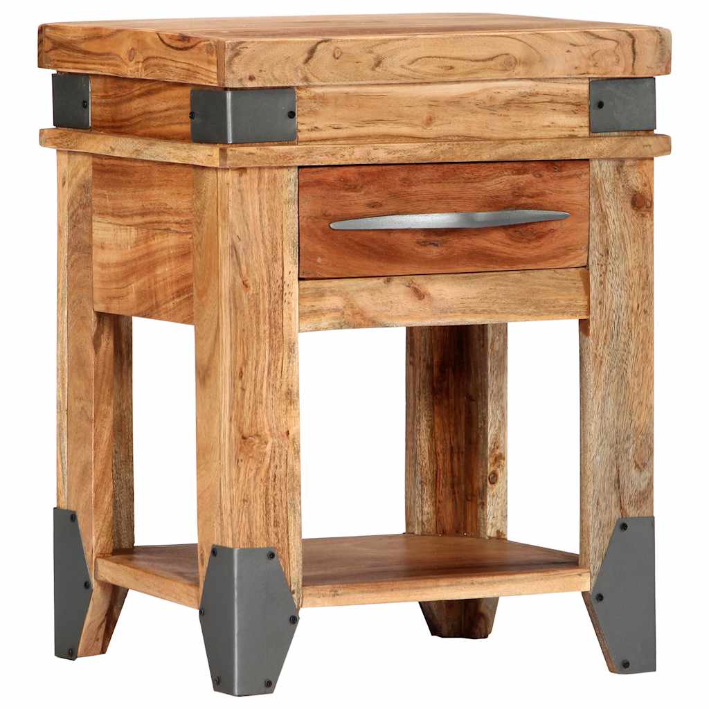 282749 vidaXL Bedside Cabinet 40x30x51 cm Solid Acacia Wood
