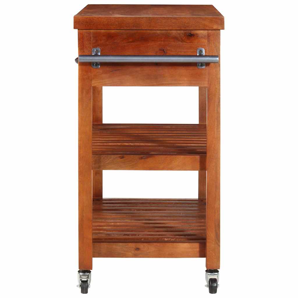 282753 vidaXL Kitchen Trolley 100x48x89 cm Solid Acacia Wood
