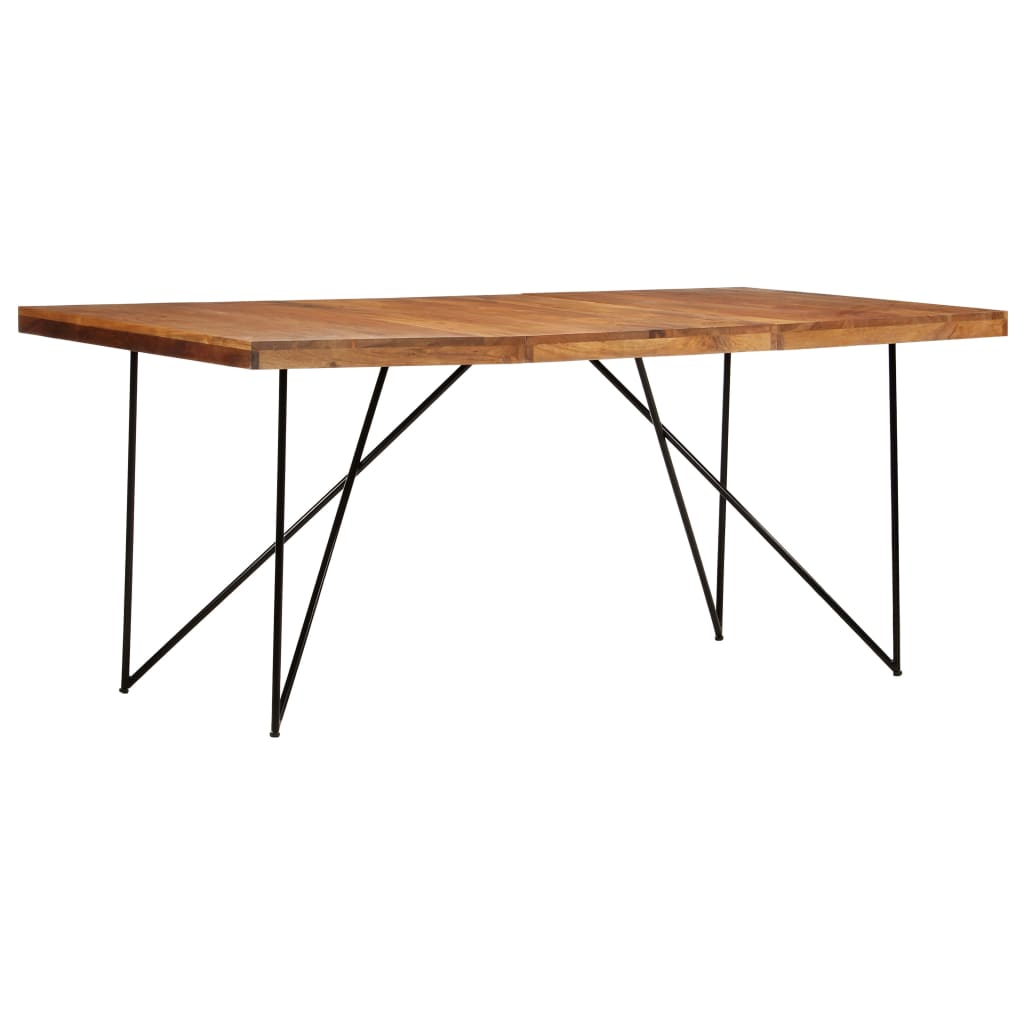 vidaXL Dining Table 180x90x76 cm Solid Acacia Wood